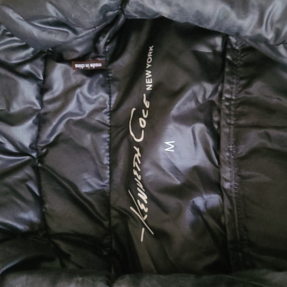 Kenneth Cole Reaction Down Jacket Black Puffy Coat - image 3